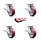 Service Caster 6 Inch Kingpinless Poly on Aluminum Wheel Swivel Caster Set with Brakes SCC SCC-KP30S620-PAR-SLB-4 - alternate 3